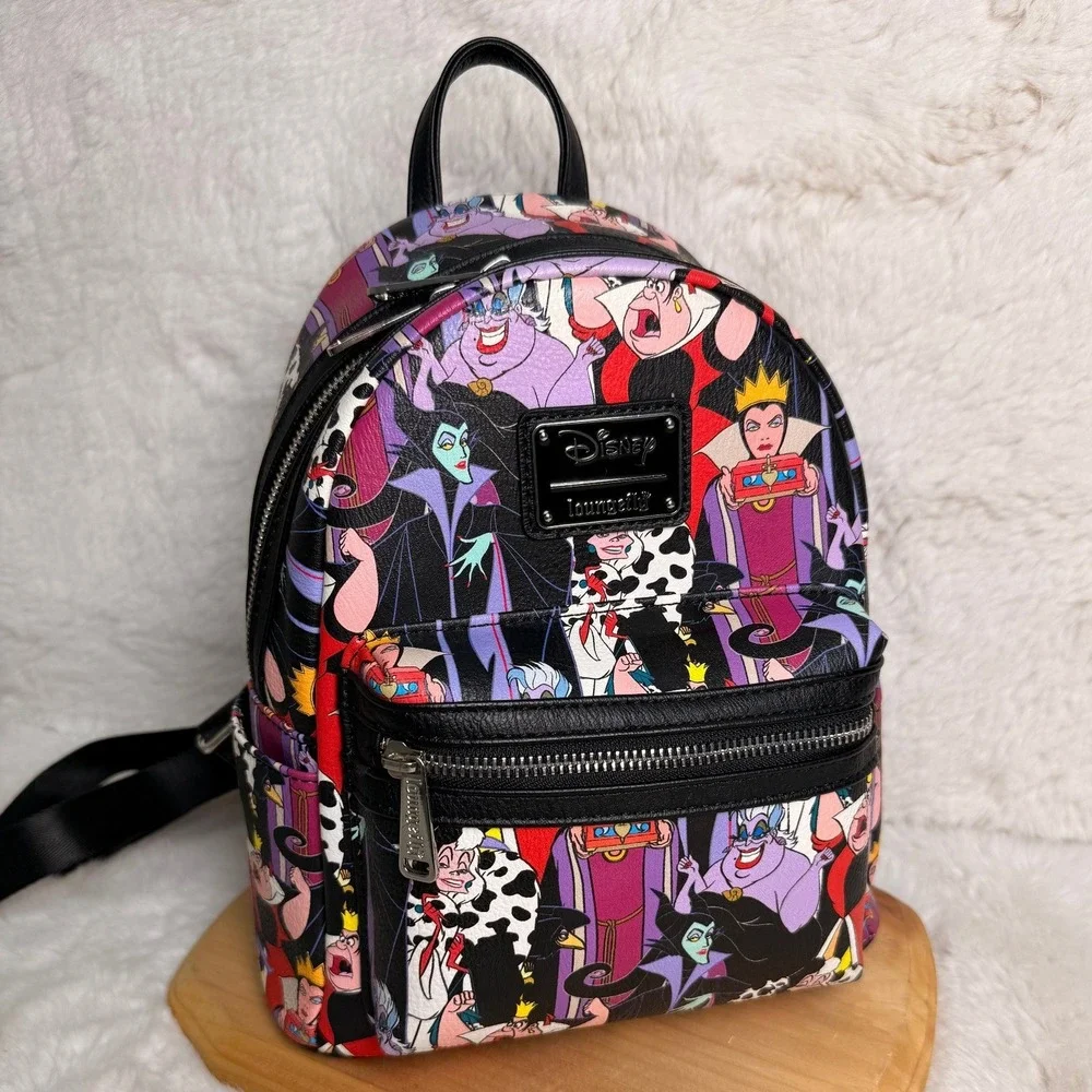 Disney Villains Loungefly Mini Backpack Ursula Maleficent Cruella Evil Queen Bag